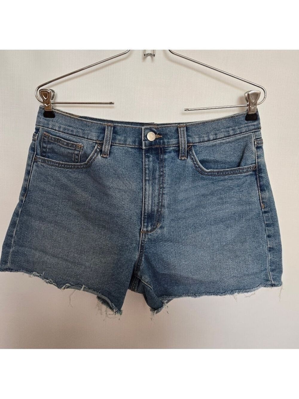 JOE'S 'ANNALISE' DENIM SHORTS WOMEN BLUE MID RISE FRAYED HEM (SIZE 30) - Picture 2 of 14